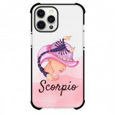 Zodiac Sign Scorpio Phone Case For iPhone Samsung Galaxy Pixel OnePlus Vivo Xiaomi Asus Sony Motorola Nokia - Scorpio Sign On Pink Watercolor Background