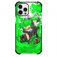 Splatoon Agent 3 Boy Case For iPhone Samsung Galaxy Pixel OnePlus Vivo Xiaomi Asus Sony Motorola Nokia - Agent 3 Boy Punching Ground Green Splash