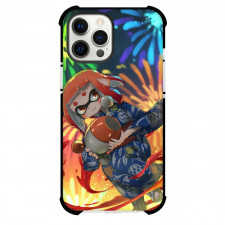 Splatoon Agent 3 Orange Case For iPhone Samsung Galaxy Pixel OnePlus Vivo Xiaomi Asus Sony Motorola Nokia - Agent 3 Orange Fireworks Background Illustration
