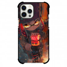 Splatoon Agent 3 Orange Case For iPhone Samsung Galaxy Pixel OnePlus Vivo Xiaomi Asus Sony Motorola Nokia - Agent 3 Orange Gun Pointing Down Black Background