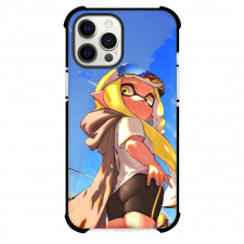 Splatoon Agent 3 Yellow Case For iPhone Samsung Galaxy Pixel OnePlus Vivo Xiaomi Asus Sony Motorola Nokia - Agent 3 Yellow Looking Back Blue Background