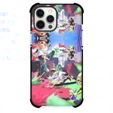 Splatoon Case For iPhone Samsung Galaxy Pixel OnePlus Vivo Xiaomi Asus Sony Motorola Nokia - Characters Cleaning Pink and Green Paint