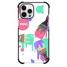 Splatoon Case For iPhone Samsung Galaxy Pixel OnePlus Vivo Xiaomi Asus Sony Motorola Nokia - Splatoon Pink Green Purple Paint Brush