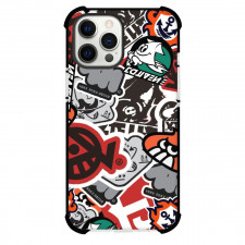 Splatoon Case For iPhone Samsung Galaxy Pixel OnePlus Vivo Xiaomi Asus Sony Motorola Nokia - Splatoon Red and Orange Sticker Collage Art