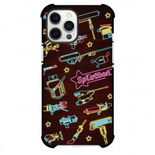 Splatoon Case For iPhone Samsung Galaxy Pixel OnePlus Vivo Xiaomi Asus Sony Motorola Nokia - Splattershot Neon Line Art Wallpaper