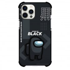 Among Us Black Phone Case For iPhone and Samsung Galaxy Devices - Among Us Cyan Black