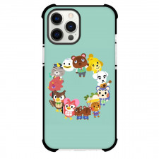Animal Crossing Phone Case For iPhone and Samsung Galaxy Devices - Animal Crossing Characters On Cyan Background