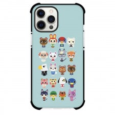 Animal Crossing Phone Case For iPhone and Samsung Galaxy Devices - Animal Crossing Fictional Characters On Cyan Background