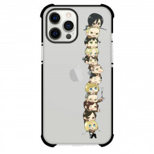 Attack On Titan Phone Case For iPhone And Samsung Galaxy Devices - Characters Jenga Cartoon Art Sticker Art
