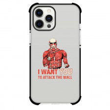Attack On Titan Phone Case For iPhone And Samsung Galaxy Devices - Colossal Titan I Want You Sticker Art