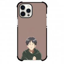 Attack On Titan Eren Phone Case For iPhone And Samsung Galaxy Devices - Eren Devote Your Heart Minimalist On Brown Background