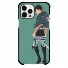 Attack On Titan Eren Phone Case For iPhone And Samsung Galaxy Devices - Eren Portrait Minimalist On Green Background