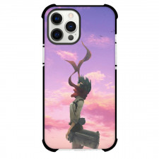 Attack On Titan Mikasa Phone Case For iPhone And Samsung Galaxy Devices - Mikasa Side Portrait On Sky Background