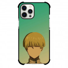 Attack On Titan Yelena Phone Case For iPhone And Samsung Galaxy Devices - Yelena Portrait Minimalist Art On Green Background