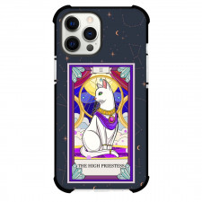 Cat Crystal Tarot The High Priestess Phone Case For iPhone and Samsung Galaxy Devices - The High Priestess Tarot On Starry Background