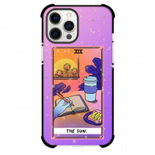 Millennial Friendly Tarot The Sun Phone Case For iPhone and Samsung Galaxy Devices - The Sun Tarot On Starry Purple Background
