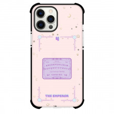 Pink Card Tarot The Emperor Phone Case For iPhone and Samsung Galaxy Devices - The Emperor Tarot On Pink Background
