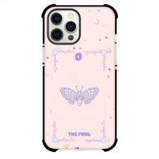 Pink Card Tarot The Fool Phone Case For iPhone and Samsung Galaxy Devices - The Fool Tarot On Pink Background