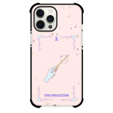 Pink Card Tarot The Magician Phone Case For iPhone and Samsung Galaxy Devices - The Magician Tarot On Pink Background