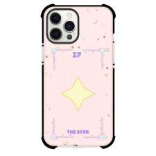 Pink Card Tarot The Star Phone Case For iPhone and Samsung Galaxy Devices - The Star Tarot On Pink Background