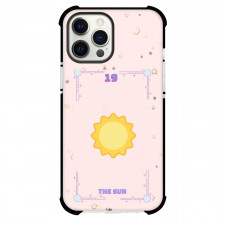 Pink Card Tarot The Sun Phone Case For iPhone and Samsung Galaxy Devices - The Sun Tarot On Pink Background