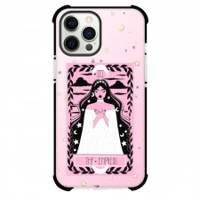 The Lovely Omens Tarot The Empress Phone Case For iPhone and Samsung Galaxy Devices - The Empress Tarot On Starry Pink Background