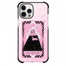 The Lovely Omens Tarot The Magician Phone Case For iPhone and Samsung Galaxy Devices - The Magician Tarot On Starry Pink Background