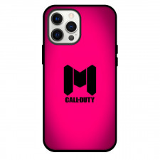 Call Of Duty Phone Case For iPhone and Samsung Galaxy Devices - Call Of Duty Logo On Pink Background
