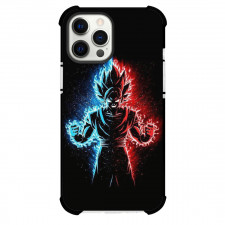 Dragon Ball Goku Phone Case For iPhone And Samsung Galaxy Devices - Goku Angry Illustration On Black Background
