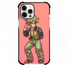 Dragon Ball Goku Phone Case For iPhone And Samsung Galaxy Devices - Super Saiyan 2 Goku Portrait On Pink Background