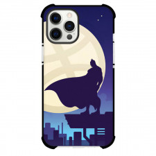 DC Comics Batman Phone Case For iPhone And Samsung Galaxy Devices - Batman In Gotham The Moon Minimalist Art