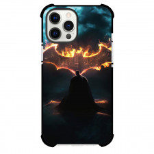 DC Comics Batman Phone Case For iPhone And Samsung Galaxy Devices - Batman Logo On Fire
