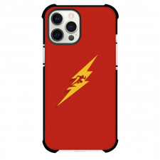 The Flash Phone Case For iPhone And Samsung Galaxy Devices - The Flash And Logo In Minimalist Red Background