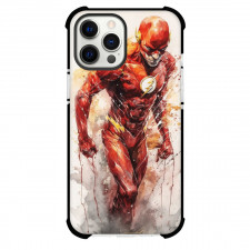 The Flash Phone Case For iPhone And Samsung Galaxy Devices - The Flash Clenching His Fists Watercolor Art