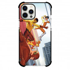 The Flash Phone Case For iPhone And Samsung Galaxy Devices - The Flash Family Running Up A Building