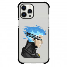 Justice League Deathstorm Phone Case For iPhone and Samsung Galaxy Devices - Deathstorm PopHead Minimalist Art Blue