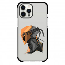 Justice League Deathstroke Phone Case For iPhone and Samsung Galaxy Devices - Deathstroke PopHead Minimalist Art Orange