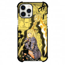 Death Note Misa Amane Phone Case For iPhone And Samsung Galaxy Devices - Comic Series Misa Amane Portrait On Comic Background