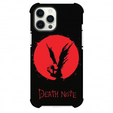 Death Note Ryuk Phone Case For iPhone And Samsung Galaxy Devices - Ryuk With Apple Silhouette On Black Background