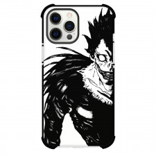 Death Note Ryuk Phone Case For iPhone And Samsung Galaxy Devices - Comic Series Ryuk Half Black And White Portrait