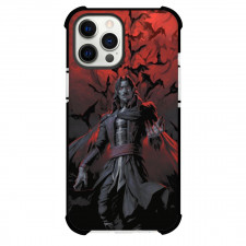 Diablo 4 Dracula Phone Case For iPhone And Samsung Galaxy Devices - Dracula Sketch Black Red Background