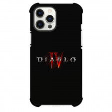 Diablo 4 Phone Case For iPhone And Samsung Galaxy Devices - Diablo 4 Logo On Black Background