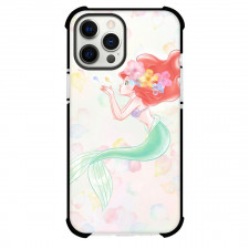 The Little Mermaid Ariel Phone Case For iPhone And Samsung Galaxy Devices - Ariel Blowing Flowers Watercolor Art