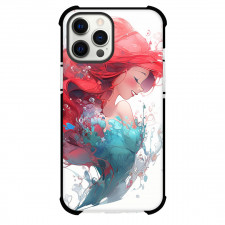 The Little Mermaid Ariel Phone Case For iPhone And Samsung Galaxy Devices - Ariel Closing Eyes In The Ocean Watercolor
