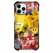 F1 Formula One Fernando Alonso Phone Case For iPhone And Samsung Galaxy Devices - Fernando Alonso Collage Yellow
