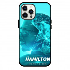 F1 Formula One Lewis Hamilton Phone Case For iPhone And Samsung Galaxy Devices - Lewis Hamilton Born to Run Cyan Background