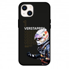 F1 Formula One Max Verstappen Phone Case For iPhone And Samsung Galaxy Devices - Max Verstappen 1 Racing Suit Sie Portrait Black Background