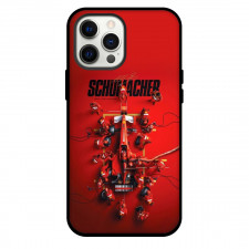 F1 Formula One Michael Schumacher Phone Case For iPhone And Samsung Galaxy Devices - Michael Schumacher Ferrari F1 2000 Red Background