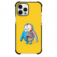 Fall Guys Phone Case For iPhone and Samsung Galaxy Devices - Fall Guys Anatomy On Yellow Background