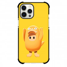 Fall Guys Psyduck Phone Case For iPhone and Samsung Galaxy Devices - Psyduck Standing On Yellow Background